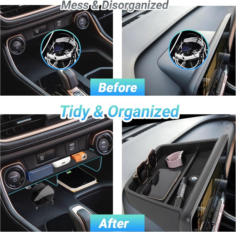 Sinminou Center Console Organizer Compatible with 2023-2025 2026 Toyota Grand Highlander Interior Accessories, Console Organizer Tray ＆ Dash Holder Storage Box Insert Tray with Sunglasses Holder - Image 3